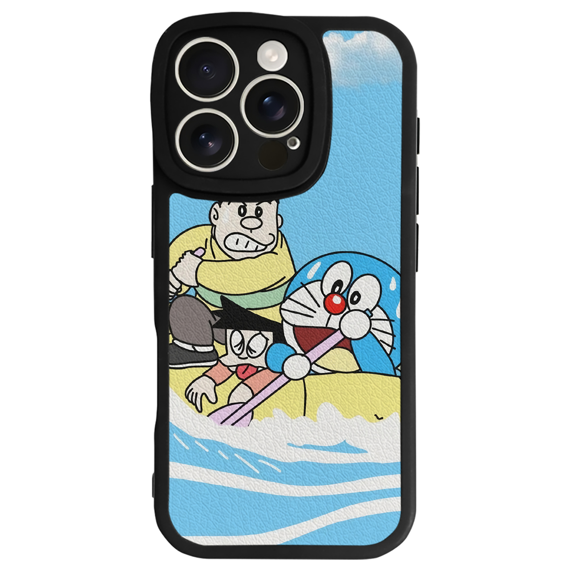 （画像用） ドラえもん Doraemon 【iPhone 16シリーズ対応】シリコンスマホケース（レザー調） 材質：シリコン